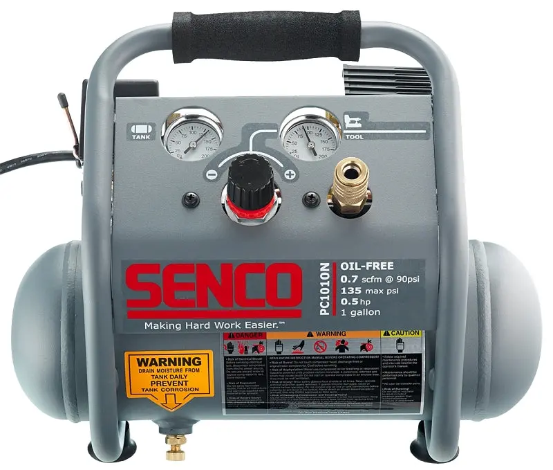 Senco Pc1010N Upgraded Air Compressor – 1-Gallon, 0.5 Hp, 115V, 135 Psi Max Pressure, 0.7 Scfm 1