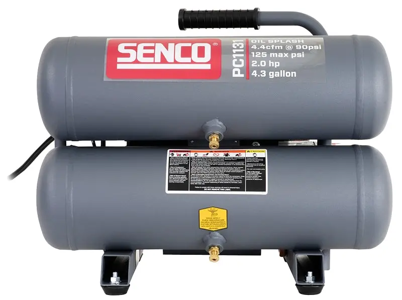 Senco Pc1131 4.3-Gallon Single-Stage Air Compressor – 2 Hp, 125 Psi, 115V 1