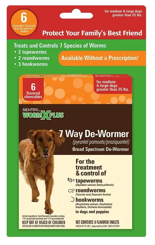 Sentry Dewormer Tablets For Dogs – 6-Count Broad-Spectrum Parasite Treatment 1