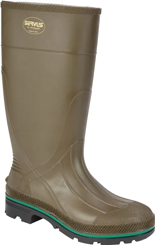 Servus Northener 75120-14 Non-Insulated Work Boots – Pvc Upper, Brown/Green/Olive 1