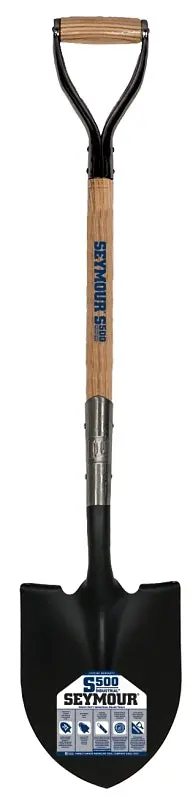 Seymour Heavy-Duty Shovel – 9-Inch Steel Blade, Ashwood D-Handle, 30-Inch Handle Length 1