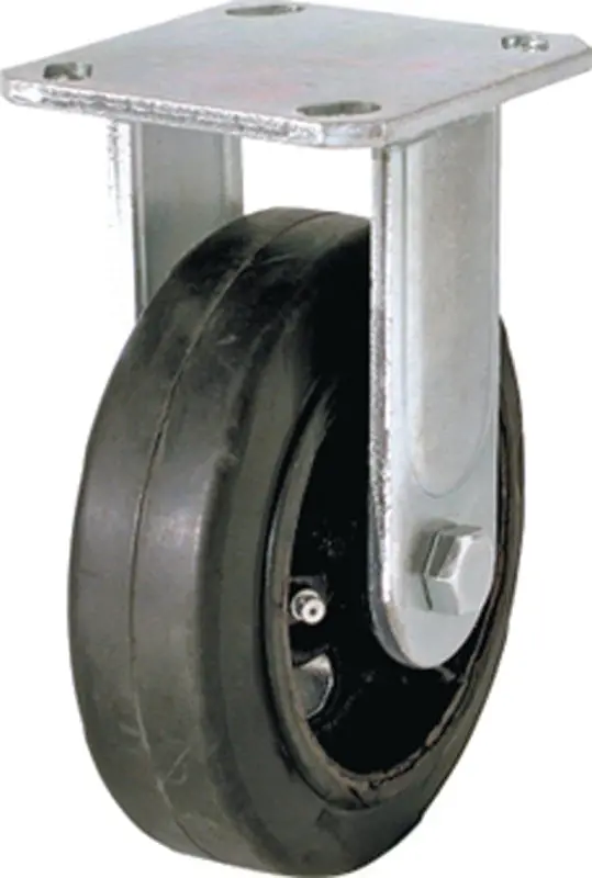 Shepherd Hardware 9494 Heavy-Duty Rigid Caster – 6" Rubber Wheel, 2" Width, 410-Pound Load Capacity 1