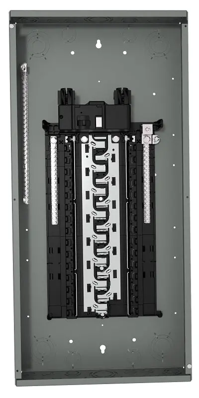 Siemens Sn3048B1200 Load Center – 200-Amp, 30-Space/48-Circuit, Plug-On Neutral, Gray Enclosure 1
