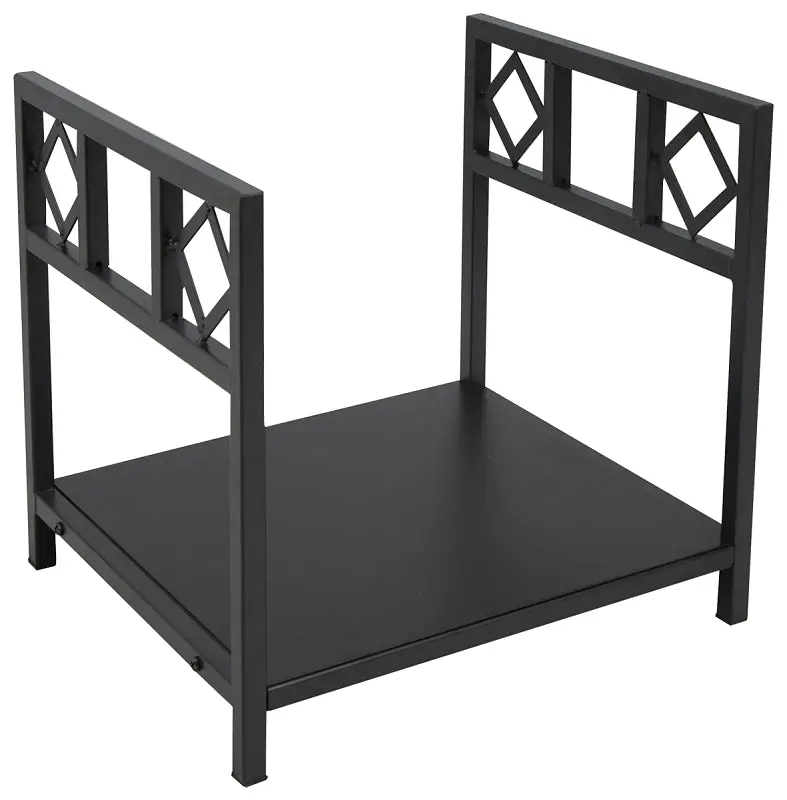 Simple Spaces Black Steel Log Rack – 13.375" W × 14.25" H, Powder-Coated Finish 1
