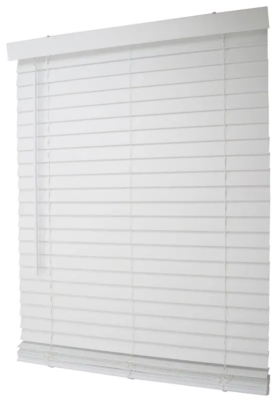 Simple Spaces Fwmb-16 Faux Wood Window Blind – 64" Length X 36" Width White Roller Shade 1