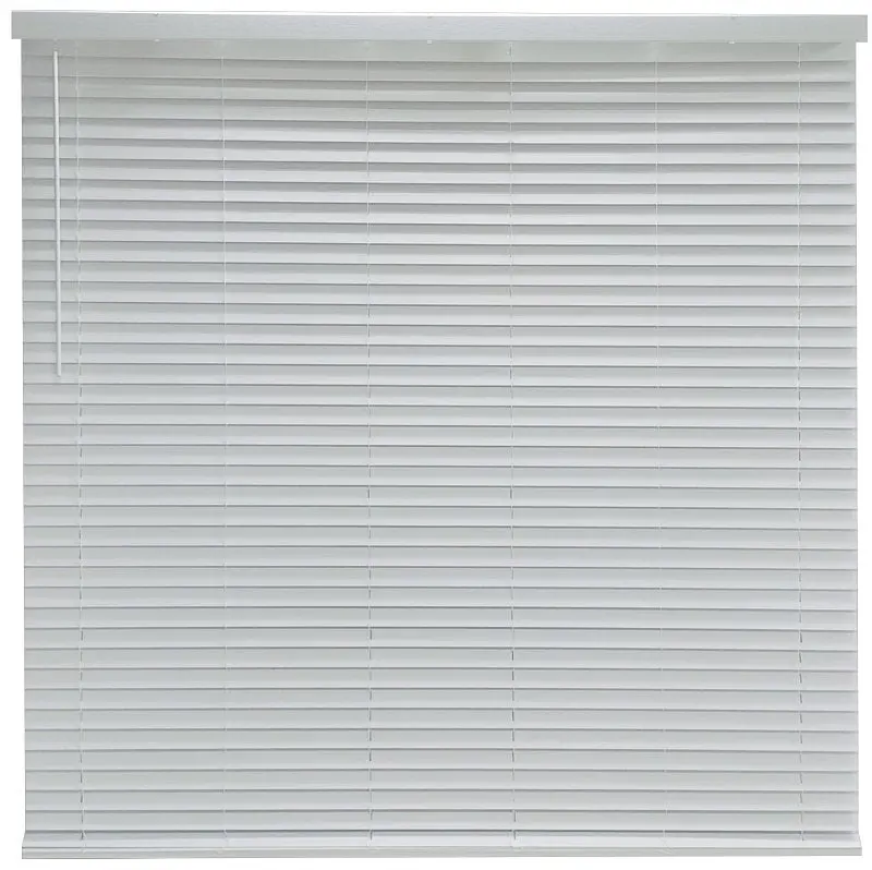 Simple Spaces Fwmb-35 Cordless Faux Wood Mini Blind – 72" Width × 72" Length, Matte White Finish 1