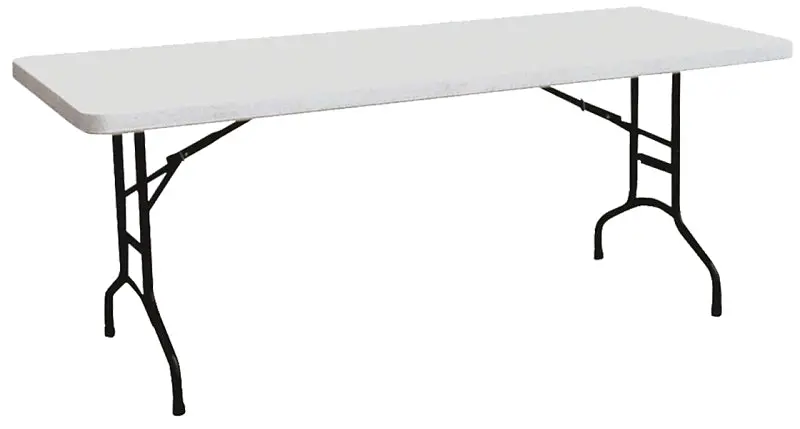 Simple Spaces Tbl-040 6-Foot Folding Banquet Table – Steel Frame, Polyethylene Top, 29-1/4" Height 1