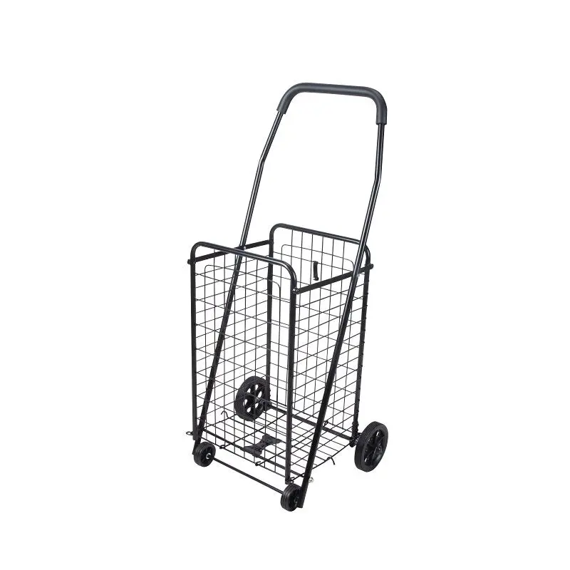 Simple Spaces Tpg-G80033L Compact Steel Shopping Cart – 19" Wide, 36" Tall, Single Black Shelf 1
