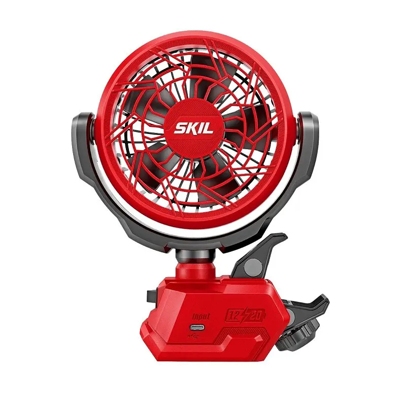 Skil 20V Cordless Clamp Fan – Tool-Only, 2-Speed, 200 Cfm Airflow 1