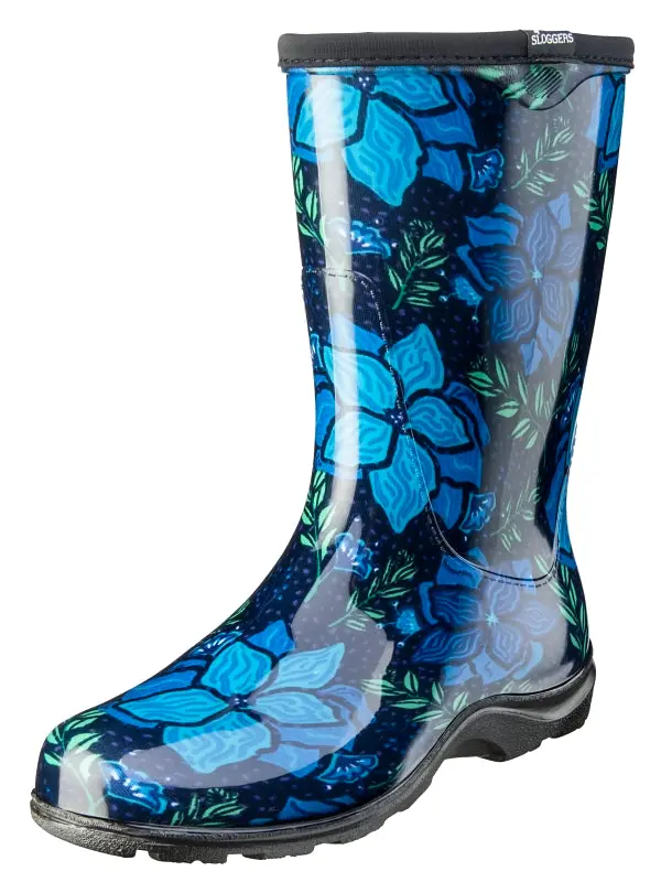 Sloggers Spring Surprise Blue Rain Boots – Size 6, Waterproof Garden Footwear 1