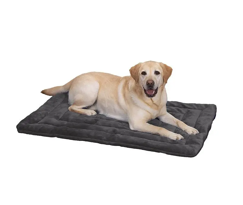 Slumber Pet Zw941 Plush Dog Bed – 41" X 27", Gray Fur-Polyfiber Cover 1