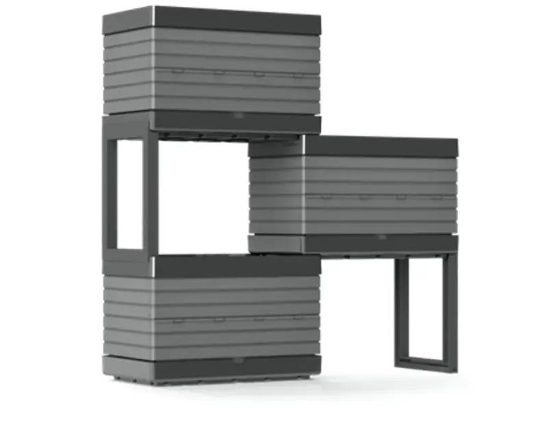 Southern Patio Hdr-076650 Rectangular Planter Box – 15.1 In Height, 22 In Depth, 11 In Width, Weather-Resistant Polypropylene In Gray 1