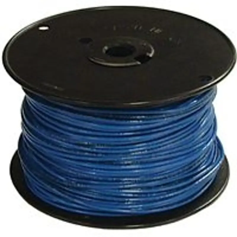 Southwire 12Blu-Solx500 Blue-Sheathed Building Wire – 12 Awg Solid Copper, Single-Conductor, 500 Ft 1