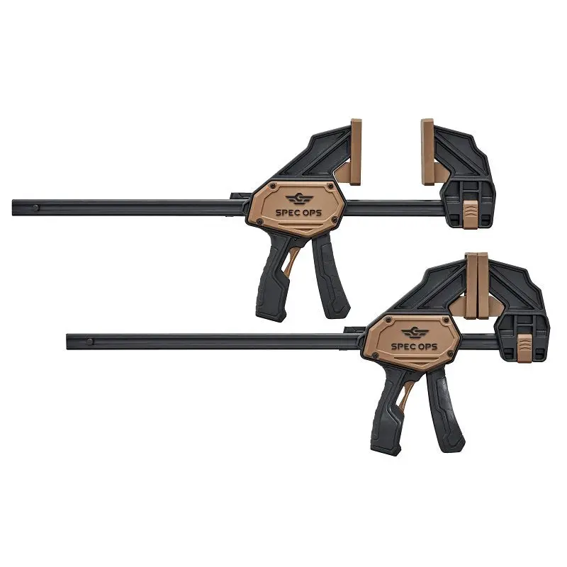 Spec Ops Spec-Tcl13-2Pk Heavy-Duty Bar Clamps – Pair, 330 Lb Capacity, 13.125 In Max Opening 1
