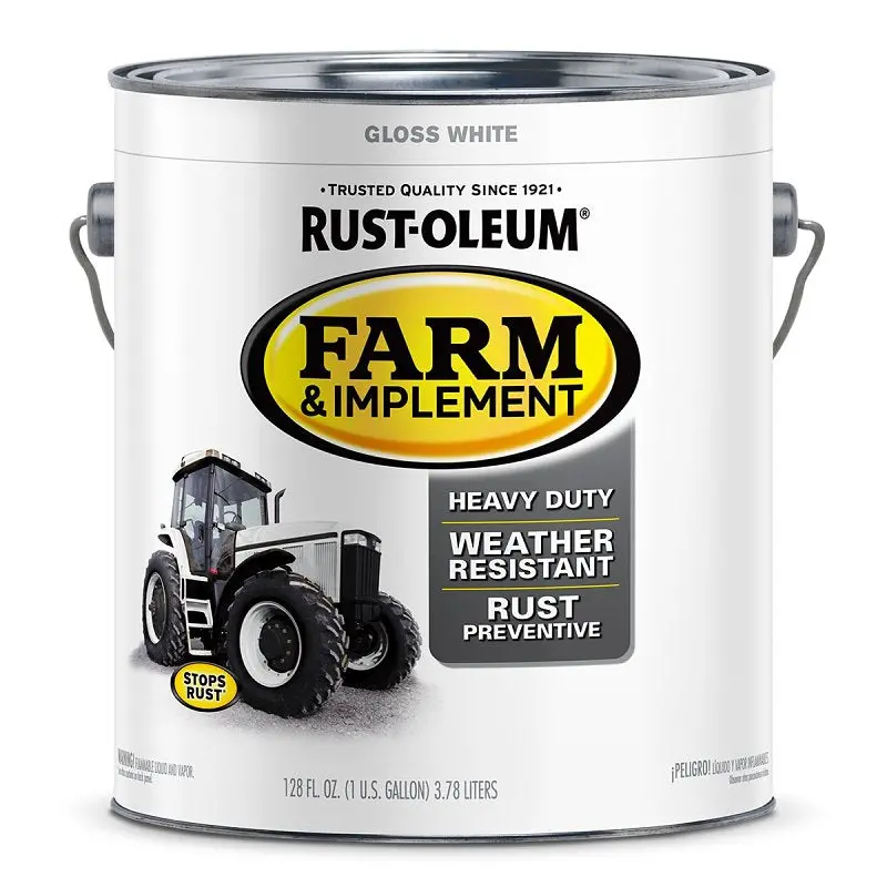 Specialty Farm Equipment Gloss Paint – Oil-Based, Pure White, 1-Gallon Can (520 Sq Ft Coverage) 1