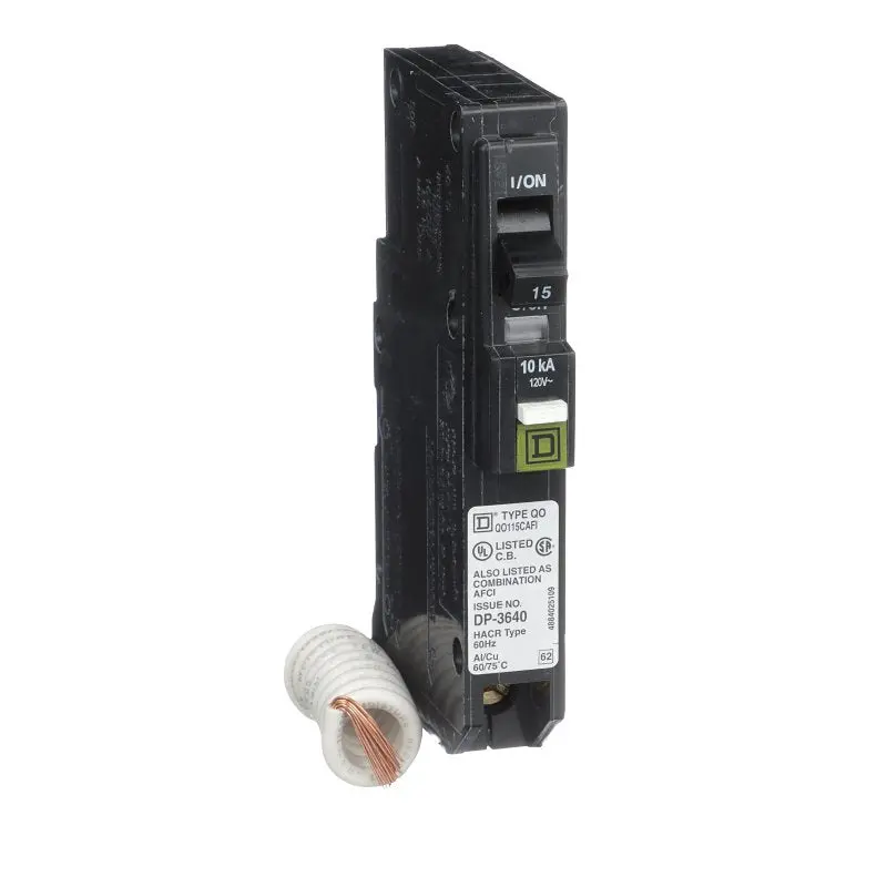 Square D Qo Afci Circuit Breaker – 15-Amp, 1-Pole, 120-Volt, Fixed-Trip Plug-In Design 1