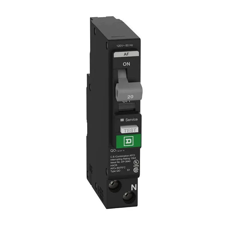 Square D Qo120Pafc Afci Breaker – 20A, 1-Pole, 120Vac, Qo Panel Ready, Plug-In Mount 1