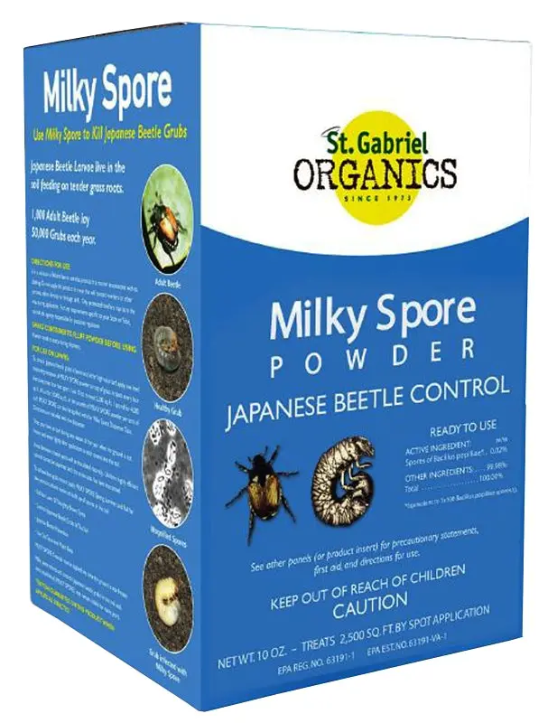 St. Gabriel Organics Milky Spore Powder – 10 Oz Biocontrol For Japanese Beetle Grubs 1