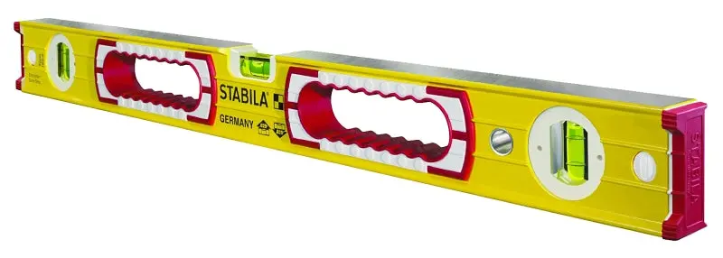 Stabila 37448 48" Professional Spirit Level – Triple-Vial, Non-Magnetic Aluminum Frame, Yellow Finish 1