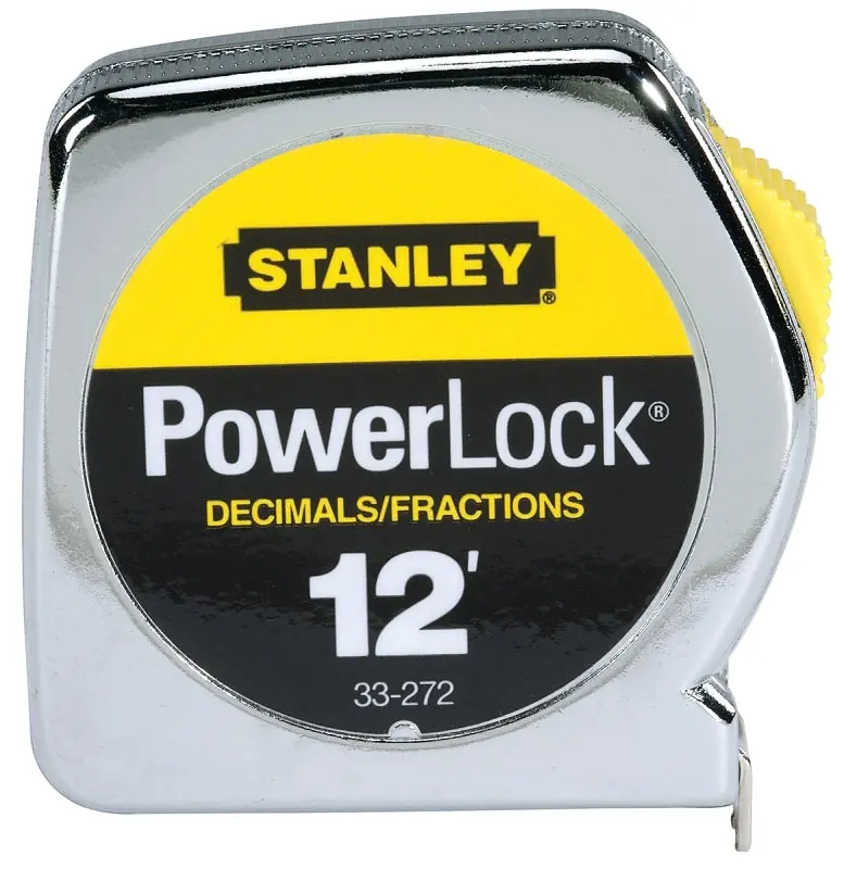 Stanley 12 Ft Pocket Tape Measure – 1/2 In Steel Blade, Durable Chrome-Finished Metal Case 1
