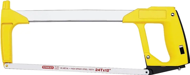 Stanley 12 In Hacksaw – 24 Tpi Blade, 3-7/8 In Throat Depth, Dual-Material Handle 1