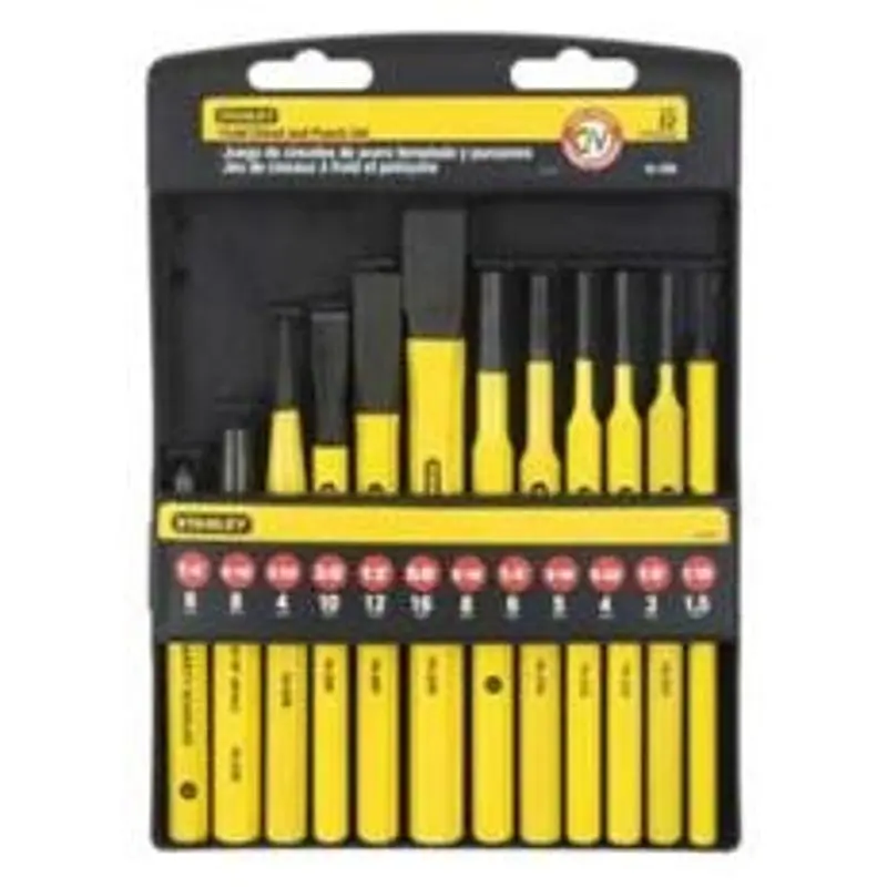 Stanley 12-Piece Punch And Chisel Set – Hardened Steel Tools With Powder-Coated Finish 1