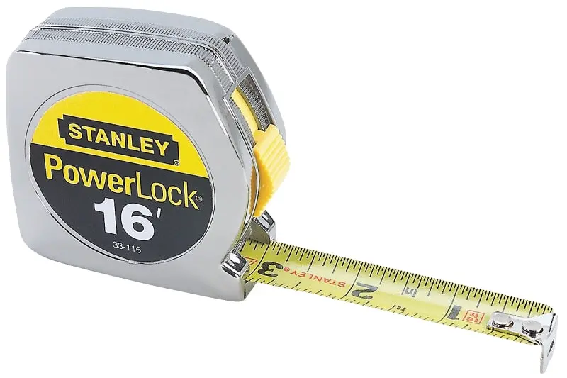 Stanley 16-Foot Steel Tape Measure With Chrome Finish And 5-Foot Standout 1