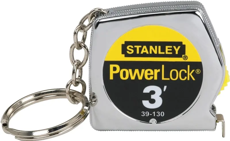 Stanley 3 Ft Retractable Tape Measure – 1/4 In Steel Blade, Slim Chrome Abs Case 1