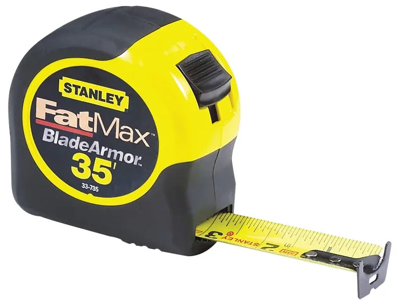 Stanley 33-735 Heavy-Duty 35-Foot Tape Measure – 1.25" Blade Width, Impact-Resistant Abs Case 1