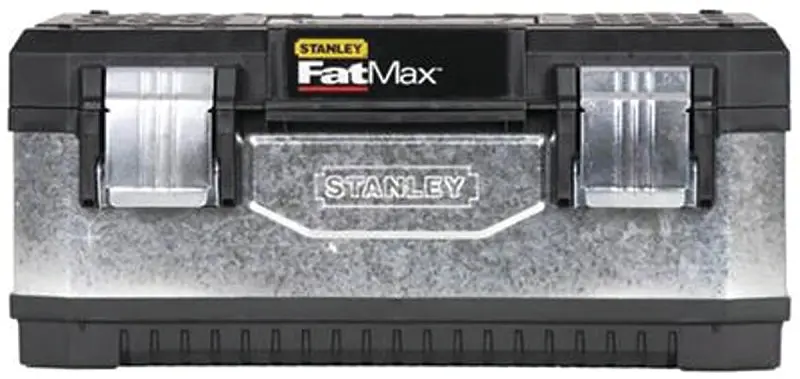 Stanley 4.4-Gallon Two-Compartment Metal-And-Plastic Tool Box – Gray And Black 1
