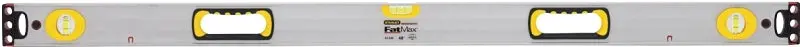 Stanley 48 In Magnetic Box Beam Level – Triple Vial System, Aluminum Frame, Silver/Yellow Finish 1