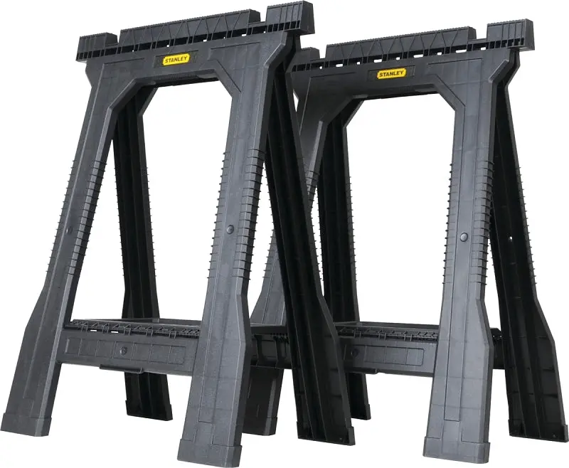 Stanley Stst60952 Heavy-Duty Folding Sawhorse – 800 Lb Capacity, Compact Plastic Frame, 32" Height 1