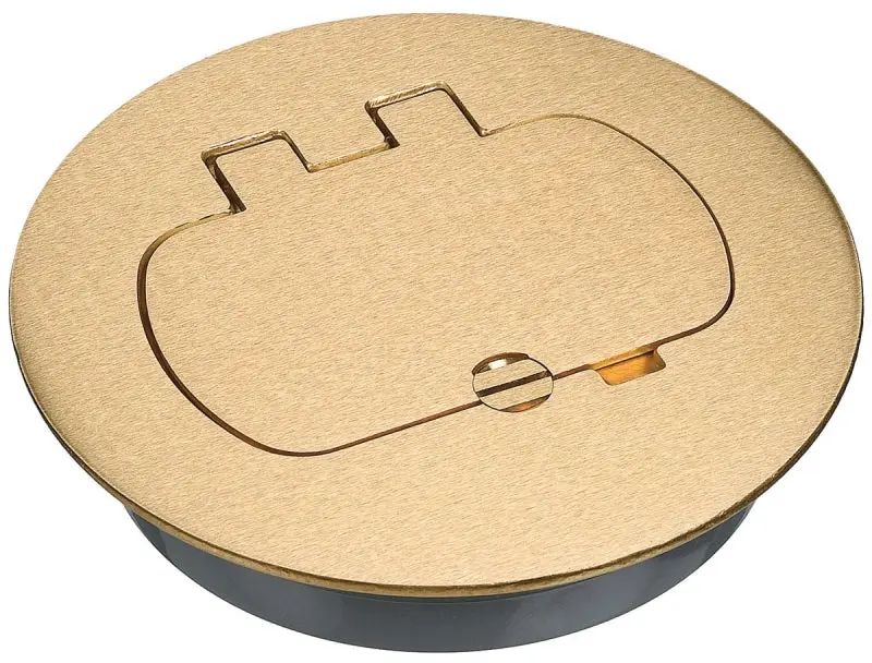 Steel City E97Brr Rectangular Floor Box Cover – Solid Brass Trim For Electrical Access Panels 1