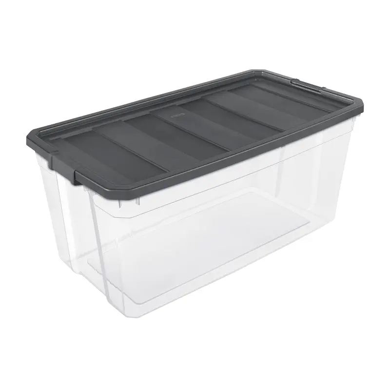 Sterilite 200-Quart Stackable Storage Box – Gray Heavy-Duty Plastic Bin 1