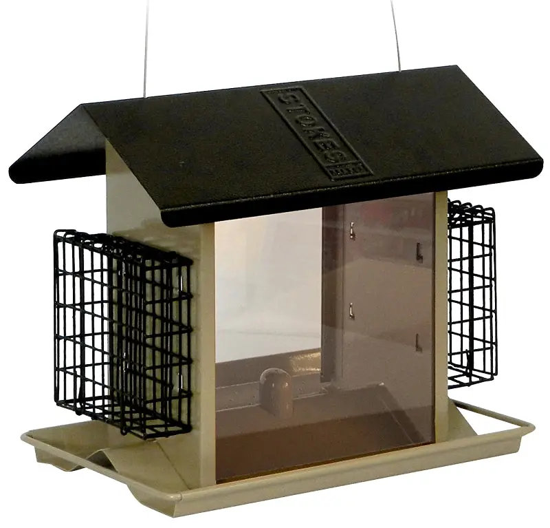 Stokes Select 38111 Large Capacity Bird Hopper Feeder – 8-Pound Capacity, Metal And Plexiglas Construction 1