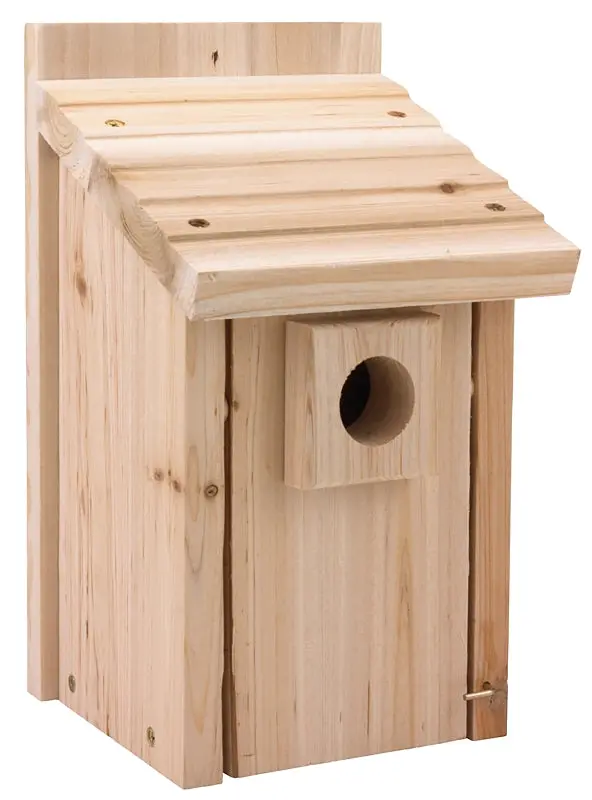 Stokes Select Cedar Bluebird House – Handcrafted Nesting Box, 7.6"W × 7.3"D × 12.7"H, Natural Wood Finish 1