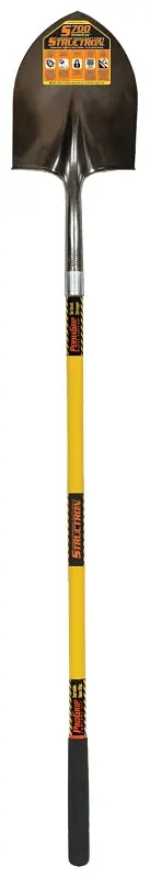 Structron Springflex 49730 Fiberglass-Handle Shovel – 9.5" Wide Steel Blade, 14-Gauge, Long Shaft 1