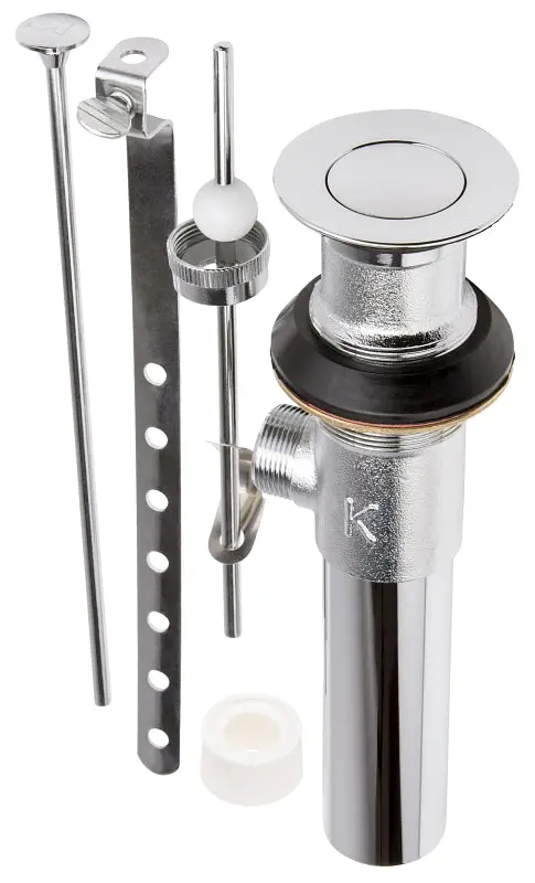 Stylewise Chrome Pop-Up Sink Drain Assembly – 1-1/4-Inch Brass Mechanism 1