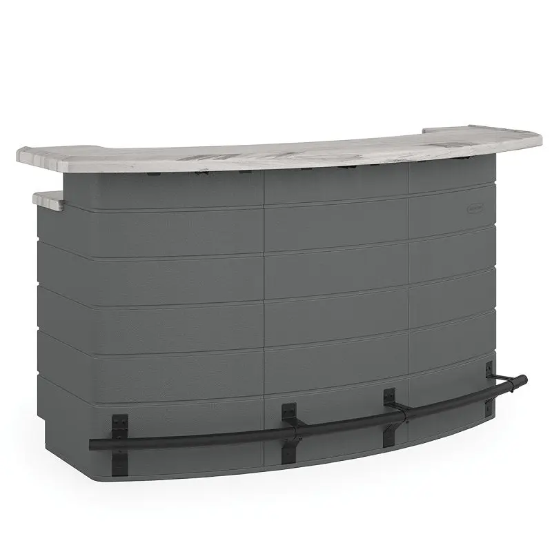 Suncast Backyard Oasis Bmeb2000 Outdoor Entertainment Bar With 150-Pound Seating Capacity And Durable Plastic Table Surface 1
