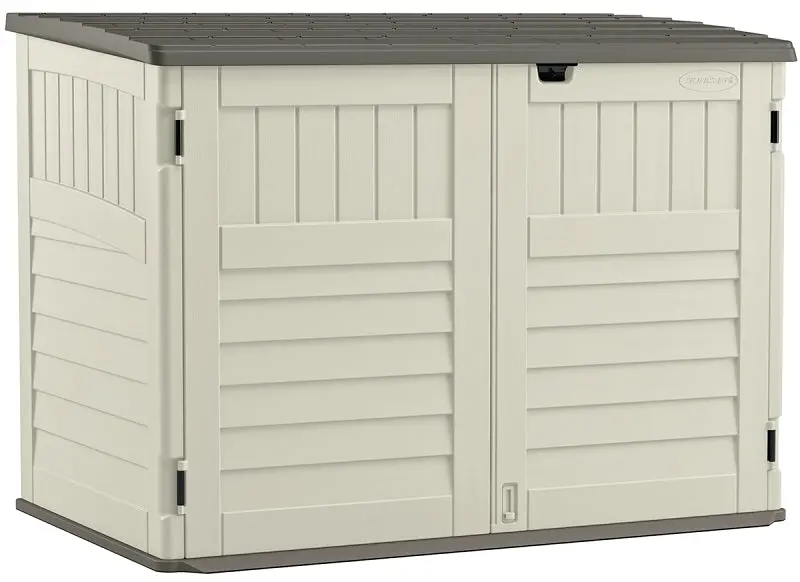 Suncast Bms4700 Stow-Away Resin Storage Shed – 5'10.5" W × 3'8.25" D × 4'4" H, 70-Cubic-Foot Capacity 1