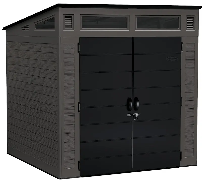 Suncast Bms7780 Resin Storage Shed – 317-Cubic-Foot Capacity, 7'2.5" W × 7'3.5" D × 7'5.5" H 1