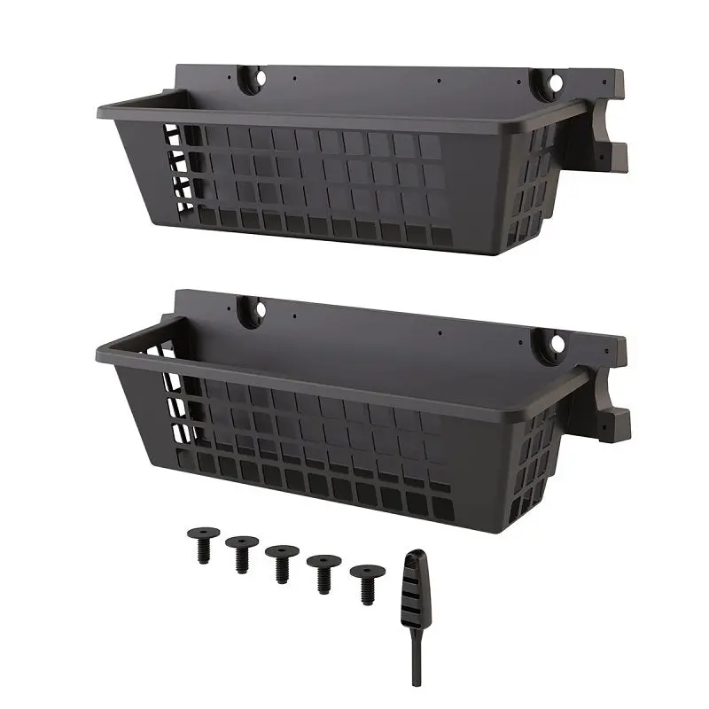Suncast Resin Storage Basket – Dual-Package, Durable Black Design 1