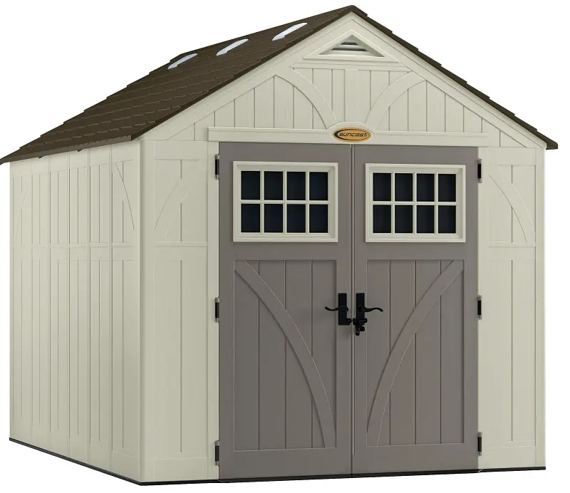 Suncast Tremont Resin Storage Shed (Bms8100) – 8'4.5" W × 10'2.25" D × 8'7" H, 547 Cu Ft Capacity 1