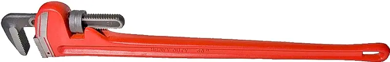 Superior Tool 02836 Heavy-Duty Pipe Wrench – 5-Inch Jaw, 36-Inch Handle, Epoxy-Coated Iron 1