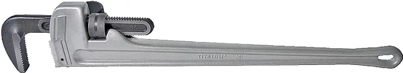 Superior Tool 04836 Aluminum Pipe Wrench — 5" Jaw, 36" Length, Epoxy-Coated I-Beam Handle 1