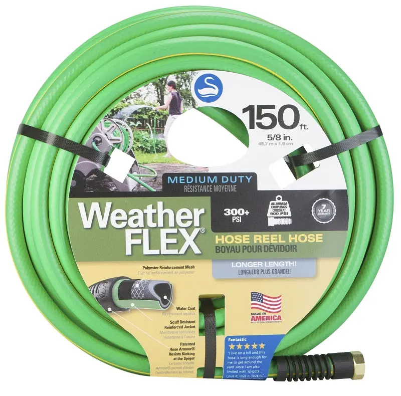 Swan 150-Foot Heavy-Duty Garden Hose – Reinforced Rubber Construction, Kink-Resistant Design 1