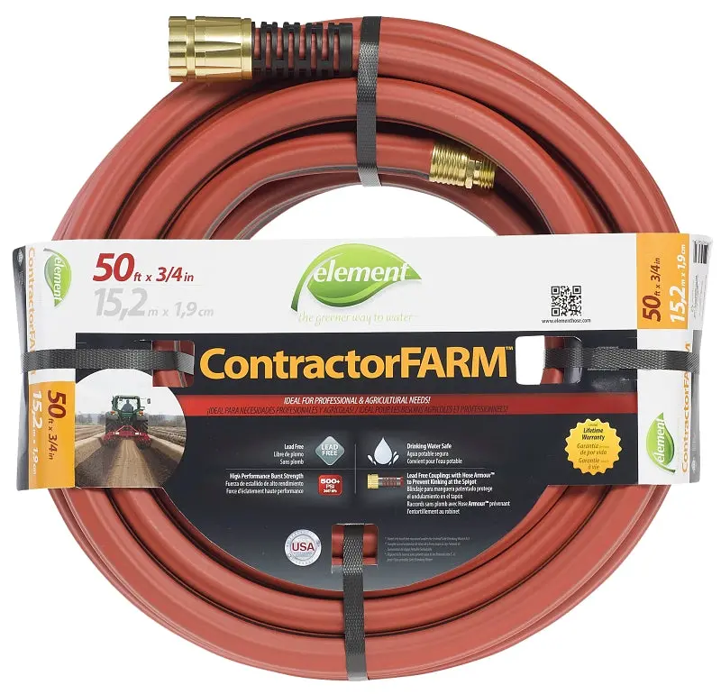 Swan Elcf34050 Heavy-Duty 50-Foot Garden Hose With Solid Brass Fittings 1