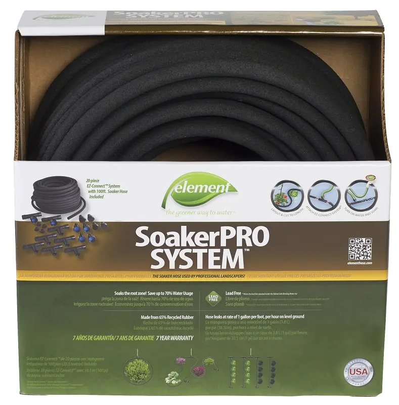 Swan Elspak38100Cc Perforated Soaker Hose – 100 Ft Long, Low-Pressure Plastic Irrigation 1