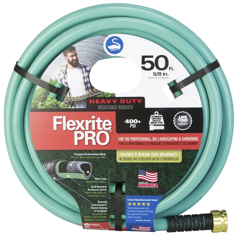 Swan Fxp58050 Premium Garden Hose – 50 Ft Length, Female Fitting, Reinforced Durability 1