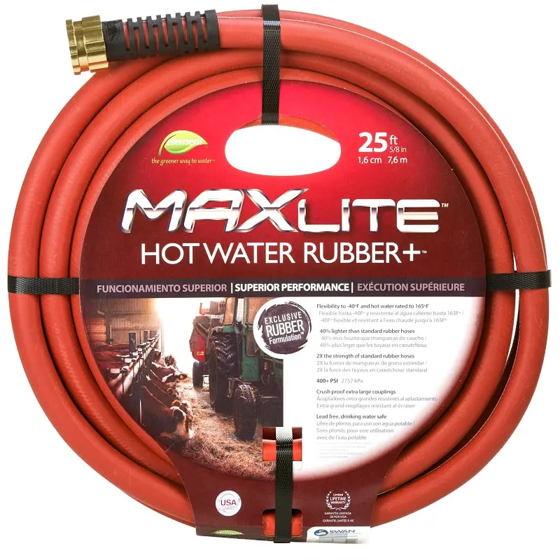 Swan Sghw58025 Heavy-Duty Rubber Garden Hose – 25-Foot Length 1